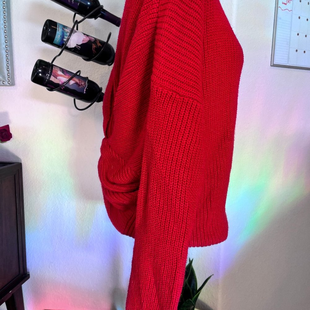 PPLA Ribbed Rio Knit Twist Back Sweater Size M - Picture 3 of 7